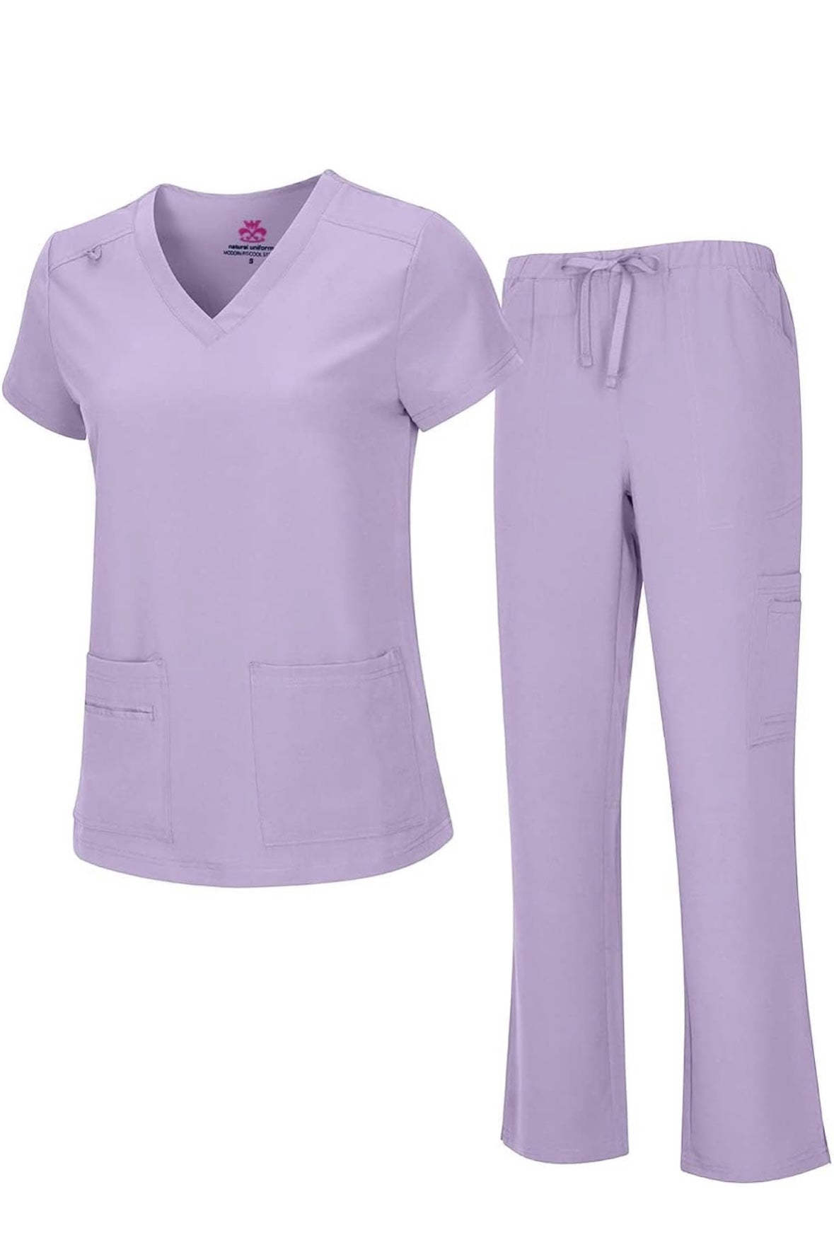 Women’s Cool Stretch V-Neck and Cargo Pant Scrub Set