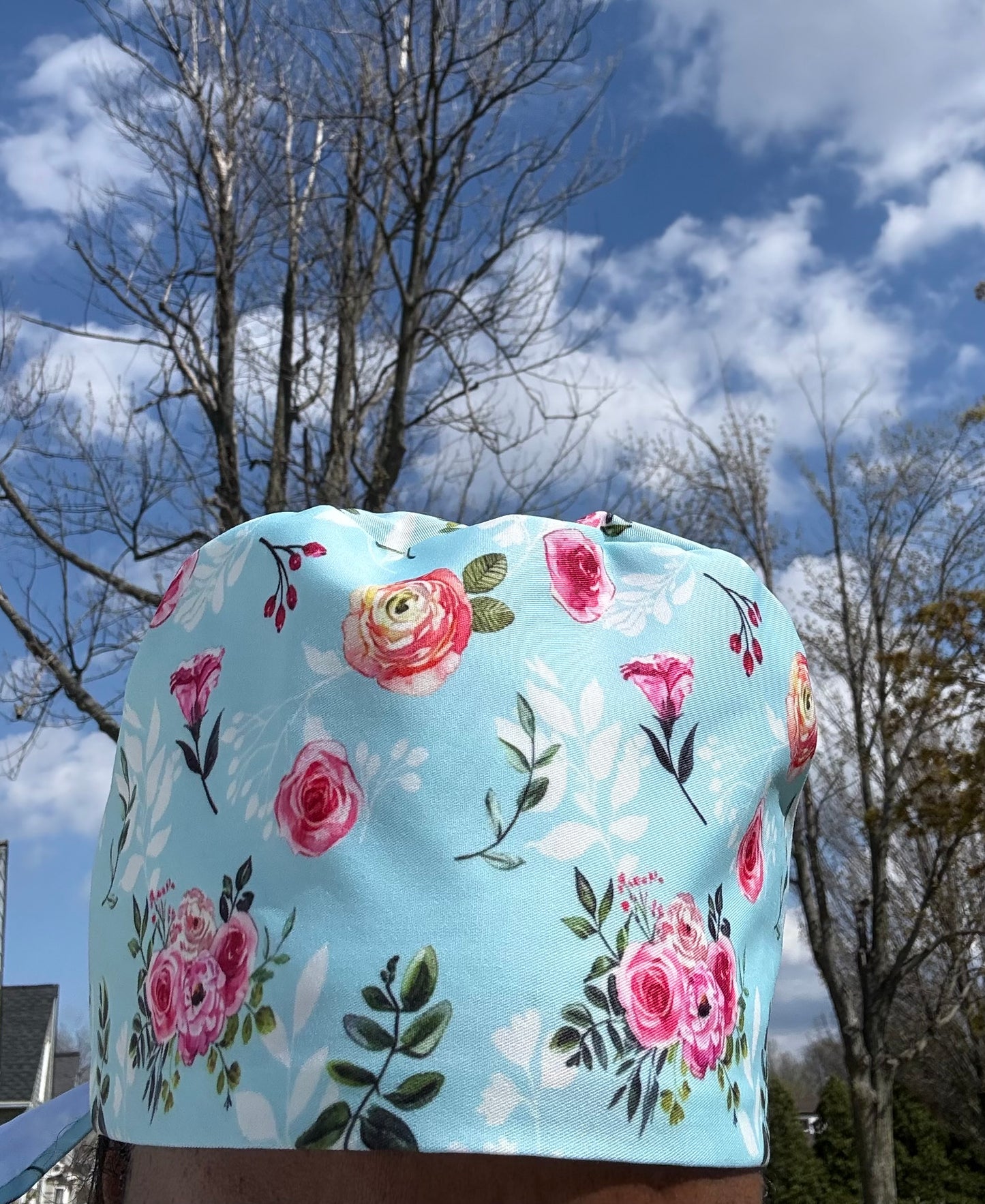 Floral Scrub Cap